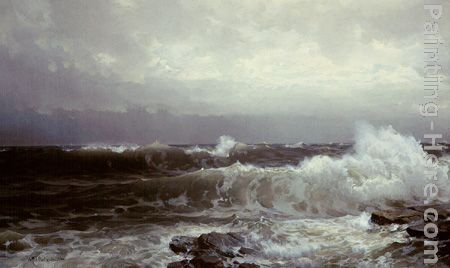 Breakers at Beaver painting - William Trost Richards Breakers at Beaver art painting